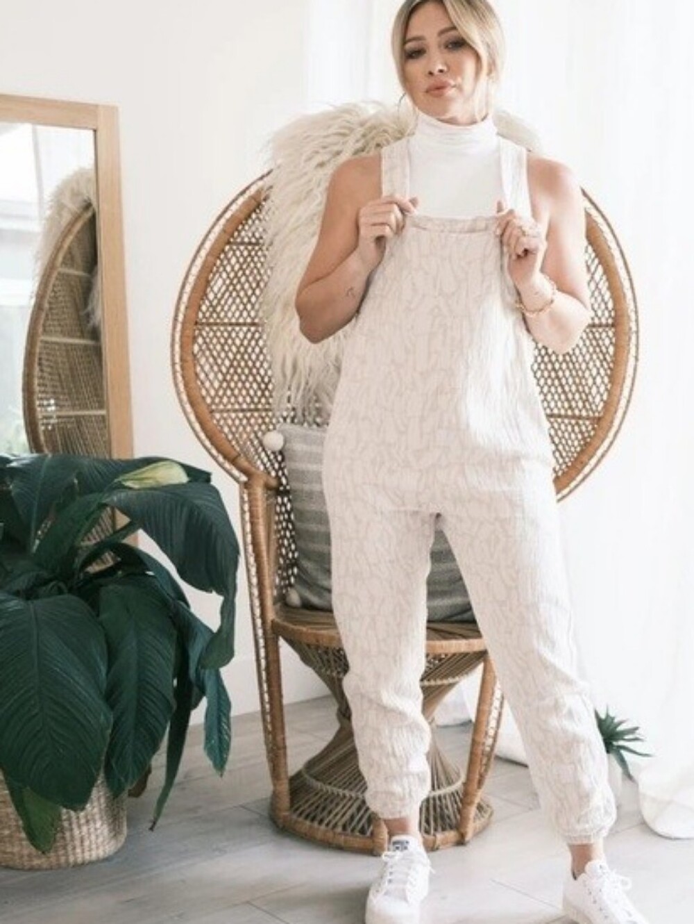 NWT Smash + Tess x Hilary Duff Cotton Linen Overalls 12/13 Petite XS/S